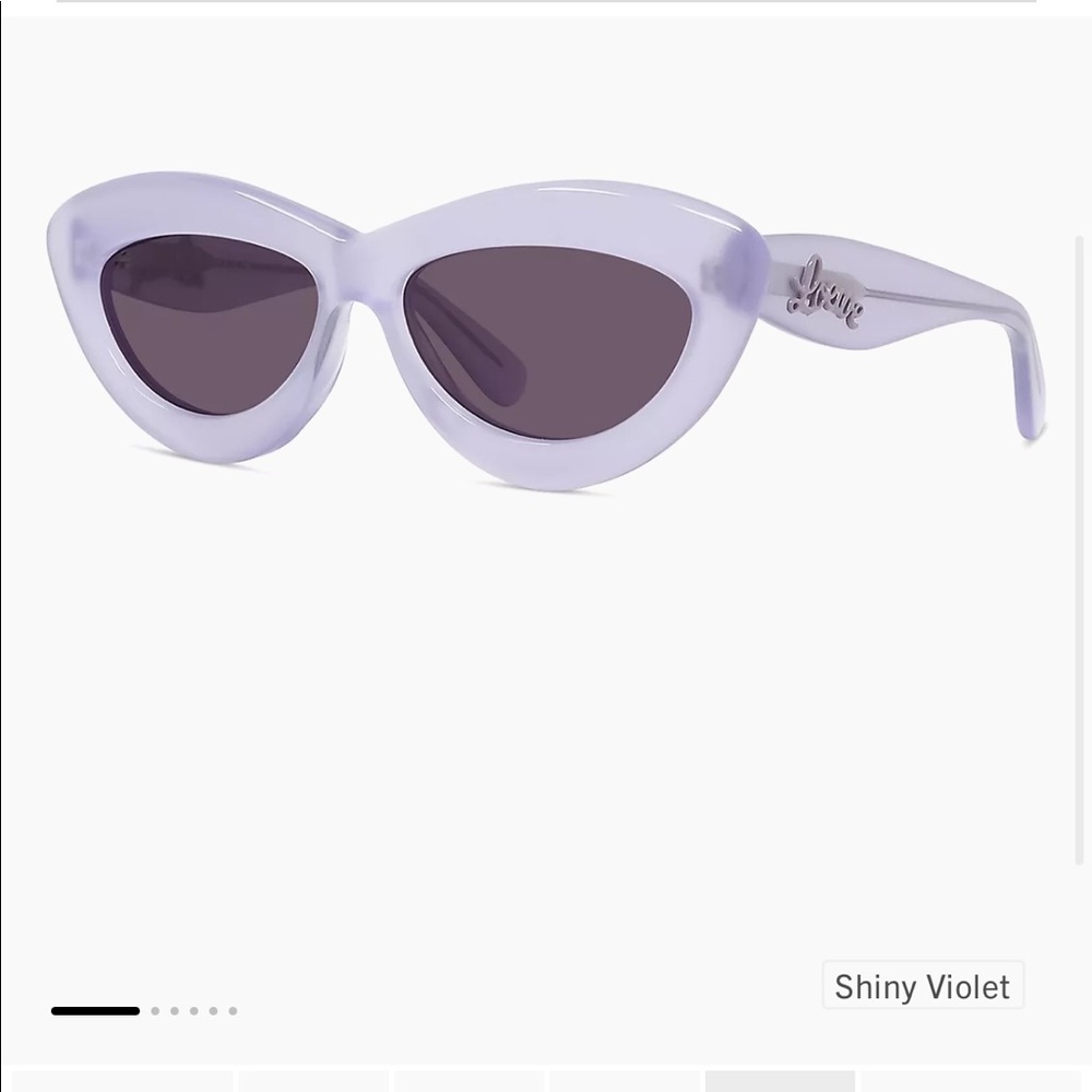Loewe Curvy 54MM Cat-Eye Sunglasses in Shiny Violet. Worn once 🤩